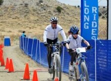 Father and son finish the half marathon